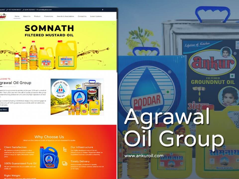 cooking oil website design