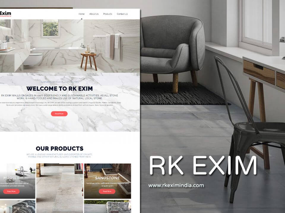 granite exporter website design