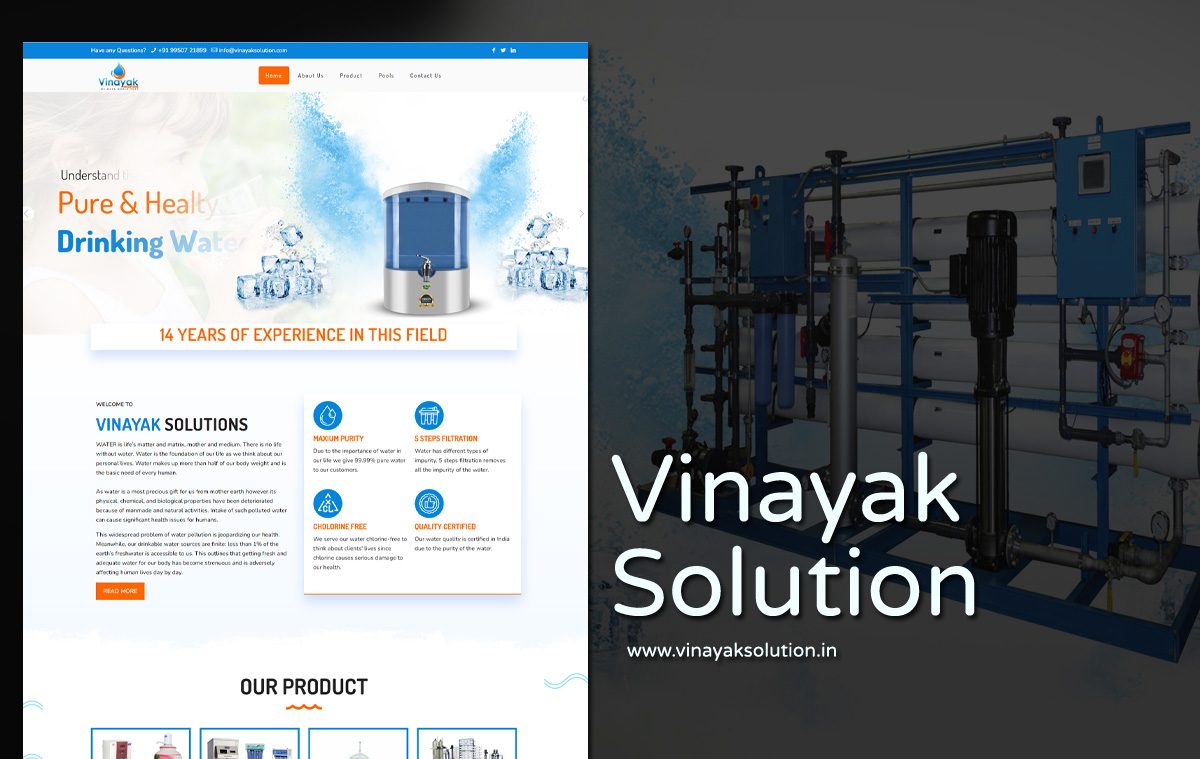 RO Water Purifier company website designer Udaipur