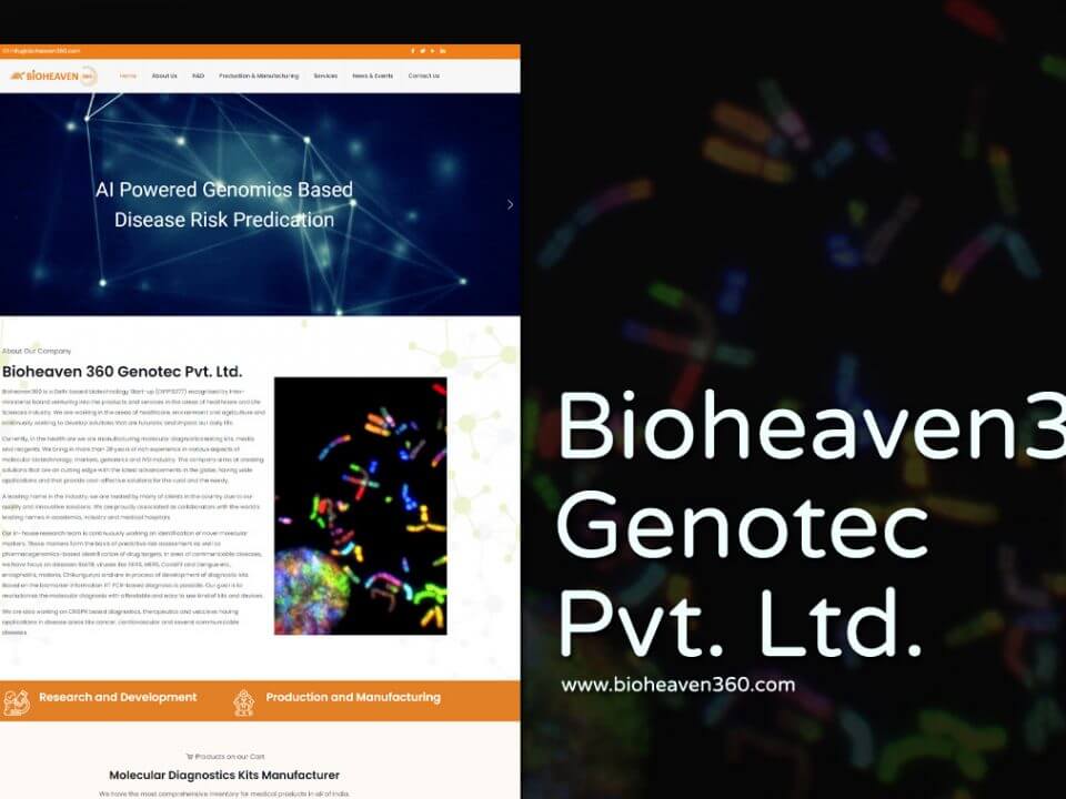 biotechnology website designer in udaipur