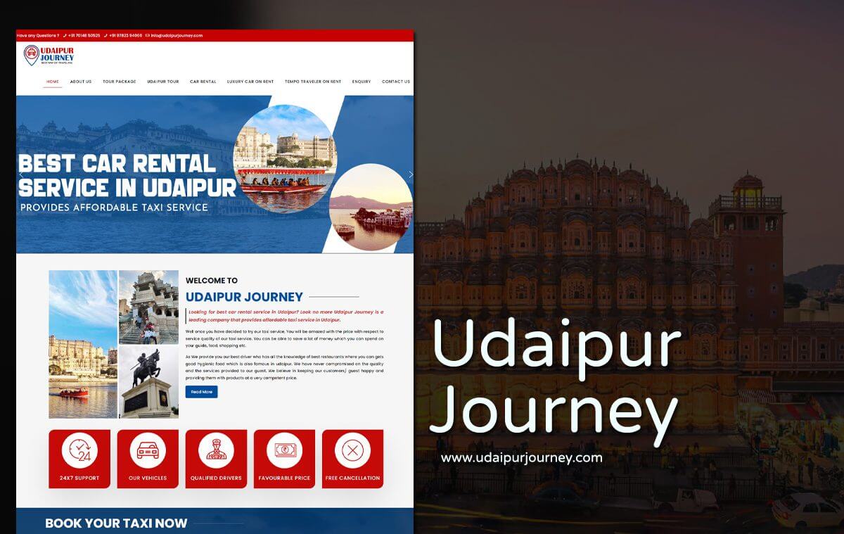 cab services website designer in udaipur india