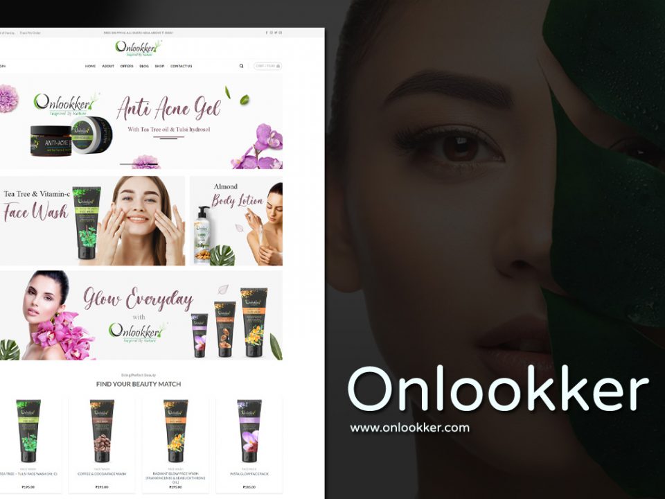 skin care products website designer in udaipur india