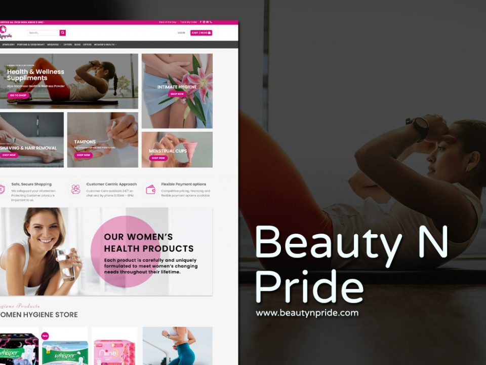 women health care product website designer india